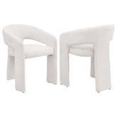 Orleans Furniture - Coaster - Eudora Boucle Upholstered Dining Side Chair Cream (Set of 2) - 108186